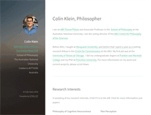 Tablet Screenshot of colinklein.org
